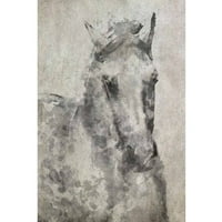 Marmont Hill סוס אפור לבן מאת אירנה אורלוב הדפס הצביעה על בד עטוף
