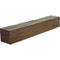 Ekena Millwork 8 H 12 D 72 W Riverwood Fau Wood Mantel Mantel, Premium Hickory