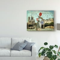 אמנות סימני מסחר 'גלויות פריז השישית' אמנות בד מאת סנדי לויד