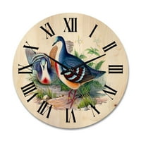 מעצב את 'ציפורים עתיקות בשעון קיר העץ המסורתי של פראי IV