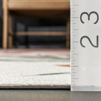 נווה אואזיס פרחוני פלמינגו שטיח מבטא חיצוני מקורה, 3 '5', רב