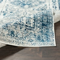 אורגים אמנותיים מונטה קרלו מדליון שטיח, לבן כחול, 9'3 12 '