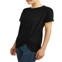 חולצת טריקו קדמית טוויסט לנשים