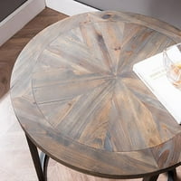 שולחן קצה תעשייתי עגול של צ'אנטילי על ידי עיצובים של נהר רחוב