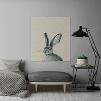 ארנב בודד הדפסת ציור על בד עטוף