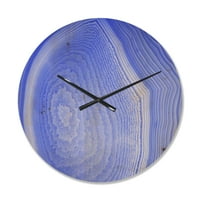 שעון קיר עץ מודרני מבנה של אגת כחול כהה