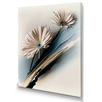 עיצוב עיצוב Beige Gerbera Flowers Canvas Art