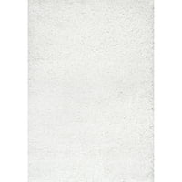 שטיח אזור שאג עכשווי של נולום מרלין, 4 '6', לבן