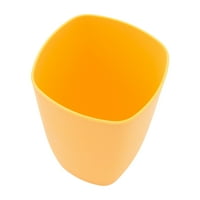 עמוד התווך - כוס פלסטיק מרובעת צהובה, 18 גרם